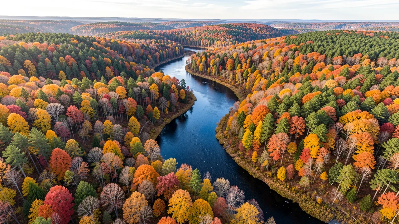Create a high-detail aerial landscape